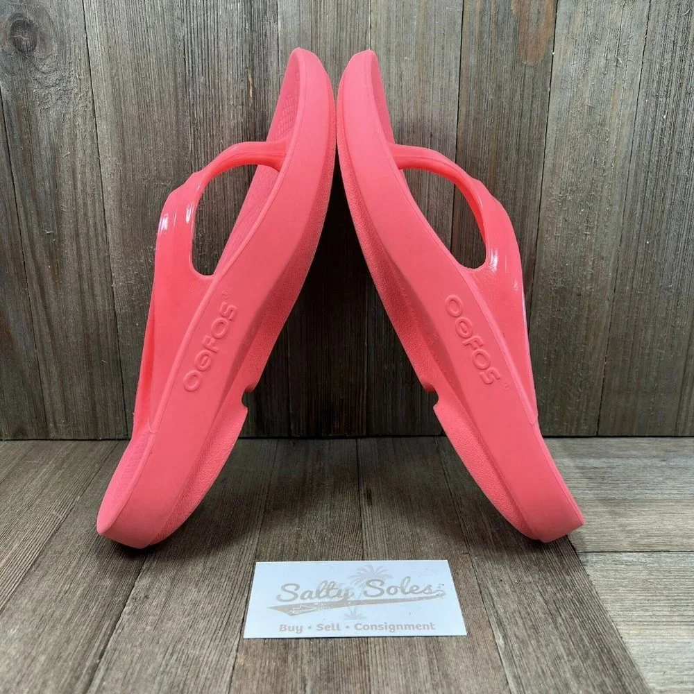 Oofos Oolala Pink Comfort Recovery Thong Flip Flop Sandals Women's 7 / 38_5